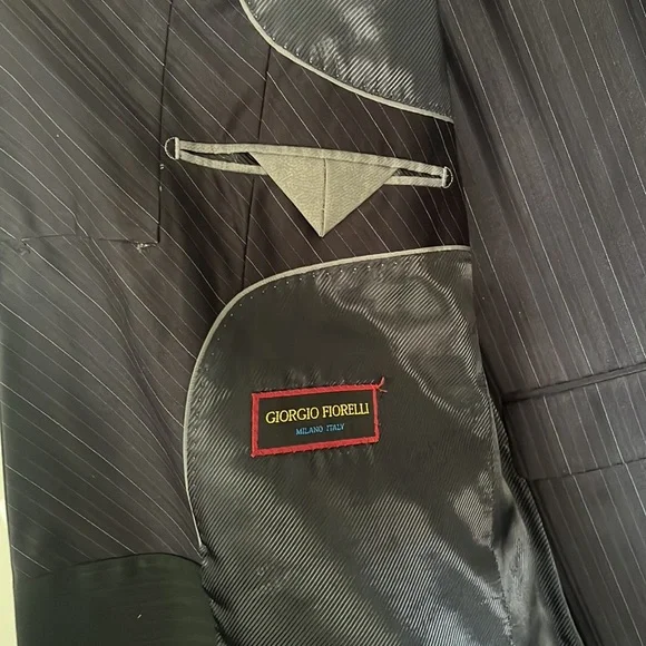 Giorgio Fiorelli Navy Striped 3 Piece Suit - Picture 4 of 16